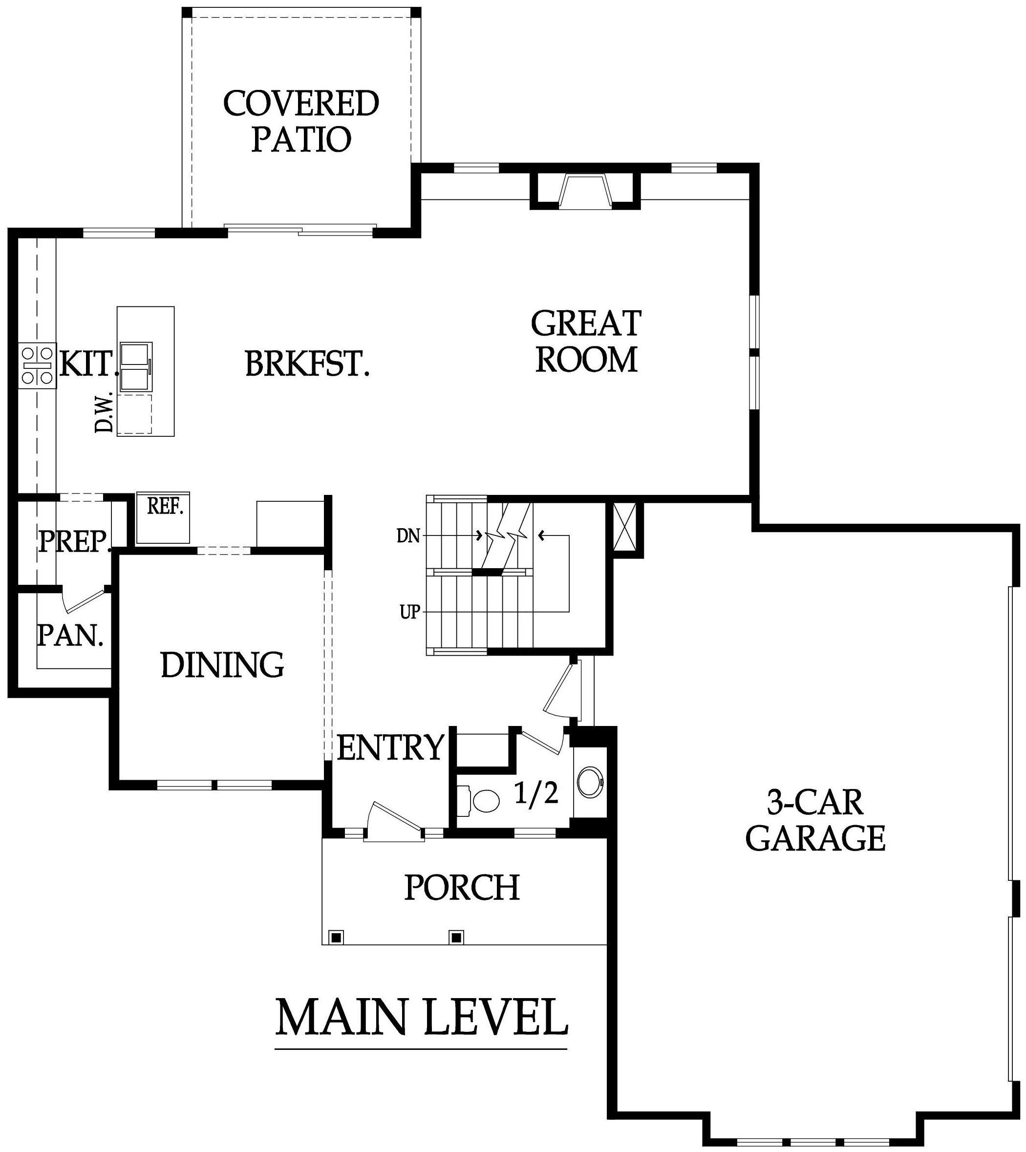 Seattle Plan — Main Level floor plan