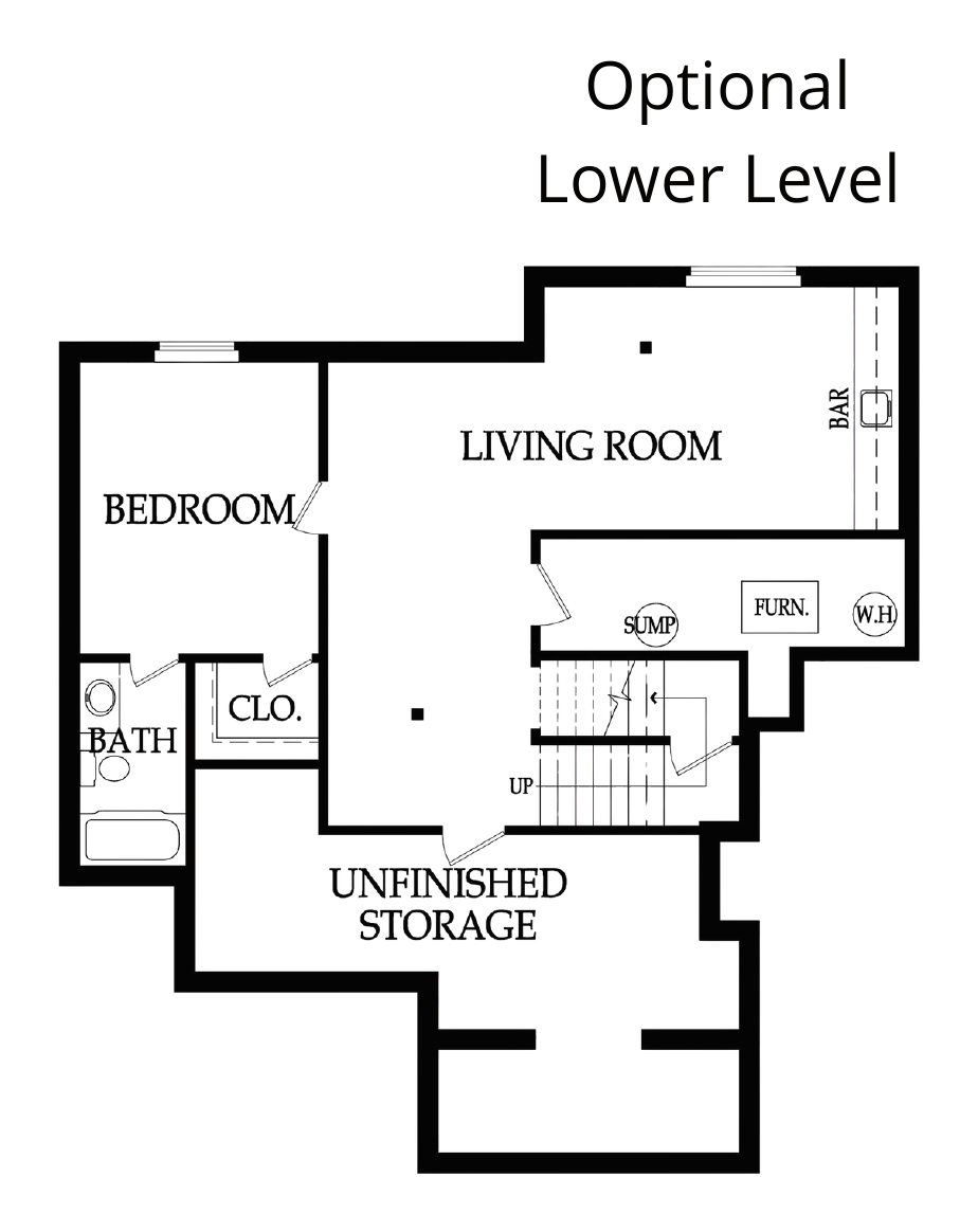 Seattle Plan — Optional Lower Level floor plan